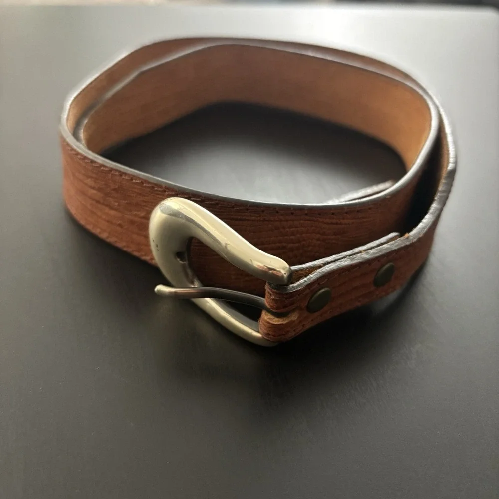 Silver Creek Collection Belt USA Made Brown Leather Western 36 Women's